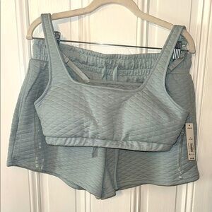 NB Quilted Short/Bralette Set